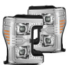 AlphaRex 17-19 Ford F-250/350/450/550 Super Duty LUXX-Series LED Proj Headlights Chrome w/SS & SBDRL - 880346 User 1