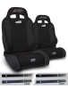 PRP 03-06 Jeep Wrangler TJ Enduro Elite Suspension Seat - Trek Edition - Black (Pair) - A89010-C24-50 Photo - Primary
