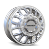 Mayhem 8107D Cogent Dually 17x6.5 / 8x165.1 BP / 125mm Offset / 121.3mm Hub Polished Wheel - 8107D-7681FP Photo - Primary