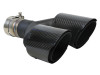 aFe Takeda 2.5in 304 Stainless Steel Clamp-on Exhaust Tip Driver side 2.5in Inlet 4in Dual-Carbon - 49T25480-C122 Photo - Primary