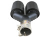 aFe Takeda 2.5in 304 Stainless Steel Clamp-on Exhaust Tip Driver side 2.5in Inlet 4in Dual-Carbon - 49T25480-C122 Photo - Unmounted