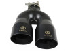 aFe Takeda 2.5in 304 Stainless Steel Clamp-on Exhaust Tip Driver Side 2.5in Inlet 4inDual-Black - 49T25484-B122 Photo - Unmounted