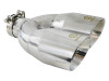 aFe Takeda 2.5in 304 Stainless Steel Clamp-on Tip Passenger Side 2.5in Inlet 4inDual - Polished - 49T25484-P121 Photo - Primary