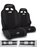 PRP EnduroTrek Reclining Suspension Seats Kit for Jeep Wrangler JK/JKU (Pair) - Black - A89010-C38-50 Photo - Primary