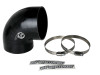 afe Magnum FORCE Intake Coupling Kit (3-3/4 IN ID to 3-1/2 IN ID x 90 Deg.) Elbow Coupler - Black - 59-00121 Photo - Primary
