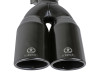 aFe Takeda 304 Stainless Steel Clamp-on Exhaust Tip Black 2-1/2ininlet x 3-1/2in Outlet X 12in L - 49T25374-B121 Photo - Unmounted
