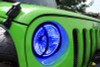 Oracle 07-17 Jeep Wrangler Surface Mount LED Headlight Halo Kit - Blue - 3943-002 Photo - lifestyle view