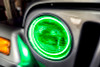 Oracle 97-06 Jeep Wrangler TJ Surface Mount LED Headlight Halo Kit - Green - 3947-004 Photo - lifestyle view