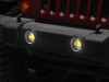 Raxiom 07-18 Jeep Wrangler JK V2 LED Switchback Fog Lights with Amber Turn Signal and Halo Rings - J239000 Photo - Close Up