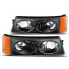 Raxiom 03-06 Chevrolet Silverado 1500 Axial Series Crystal Turn Signal and Parking Lights- Black - S112702 Photo - Primary