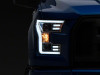 Raxiom 15-17 Ford F-150 Projector Headlights with LED Accent- Chrome Housing- Clear Lens - T542858 Photo - Close Up