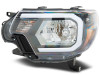 Raxiom 12-15 Toyota Tacoma Axial Series Headlights/Seq LED Bar- Black- Clear Lens - TT21848 Photo - Primary