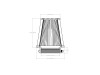 aFe POWER Universal Clamp-On Air Filter w/ D2 Dura-Dry Media - 4.5in F x 7in B x 4.75in T x 7in H - 21-45003V Technical Drawing