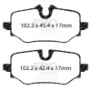 EBC 23-26 BMW X1 U11 2.0L (t) Yellowstuff Rear Brake Pads - DP42507R Photo - Unmounted