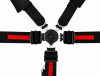 PRP 5.2 Cam-Lock Harness SFI 16.1 with Ratchet Straps- Black - SBH5.2CAMRT Photo - Close Up