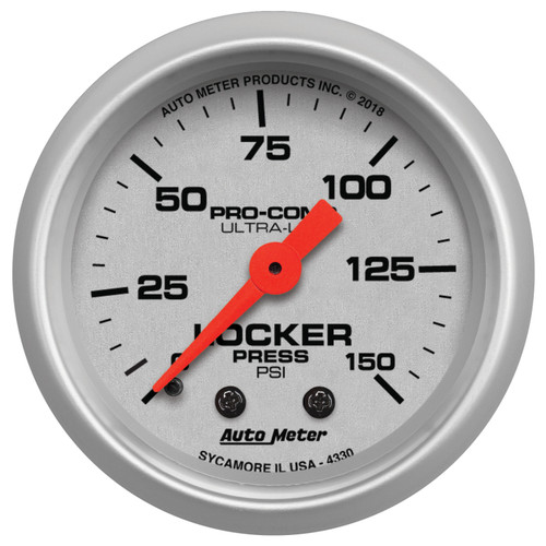 Autometer Ultra-Lite 2-1/16in 150 PSI Mechanical Air Locker Gauge - 4330 Photo - Primary