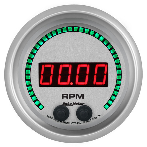 Autometer 85.7mm Silver 0-16K RPM Tachometer Ultra-Lite Elite Digital Gauge - 6798-UL User 1