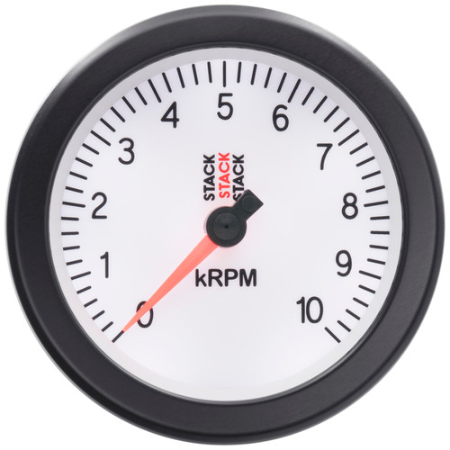 Autometer Stack Sport 88mm 0-10K RPM Tachometer - White - ST100-010W User 4