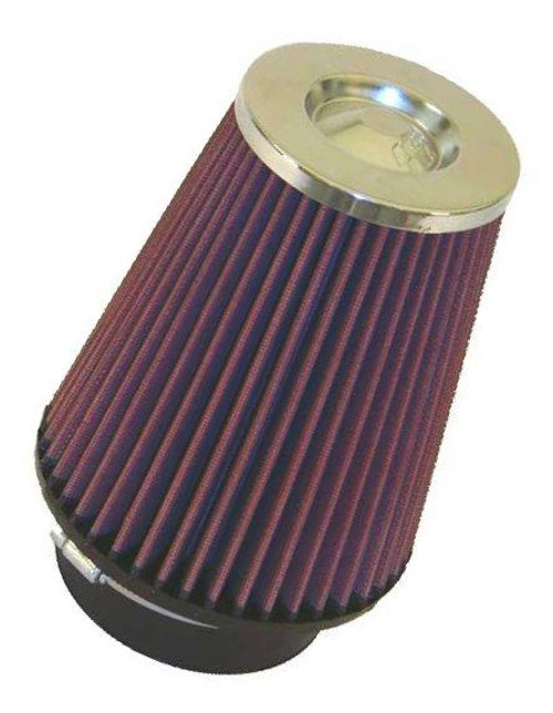 K&N Universal Air Filter Chrome Round Tapered Red -4in Flange ID x 1.125in Flange Length x 5.5in H - RG-1002RD-L Photo - Primary