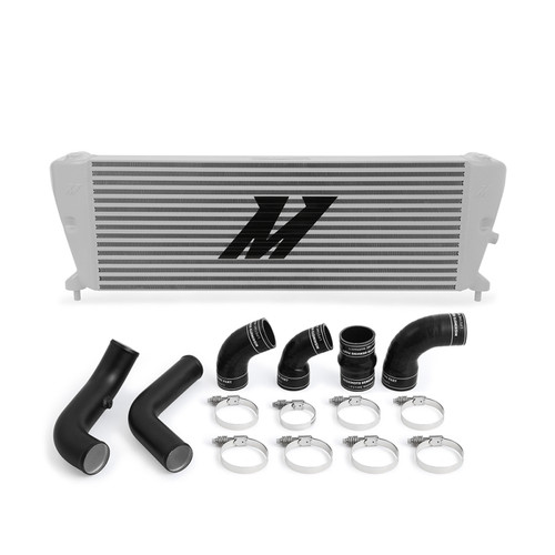 Mishimoto Ford Ranger 3.2L Diesel Intercooler Kit 2011+ Silver w/ Wrinkle Black Pipes - MMINT-RGR-11KSLBK Photo - Primary