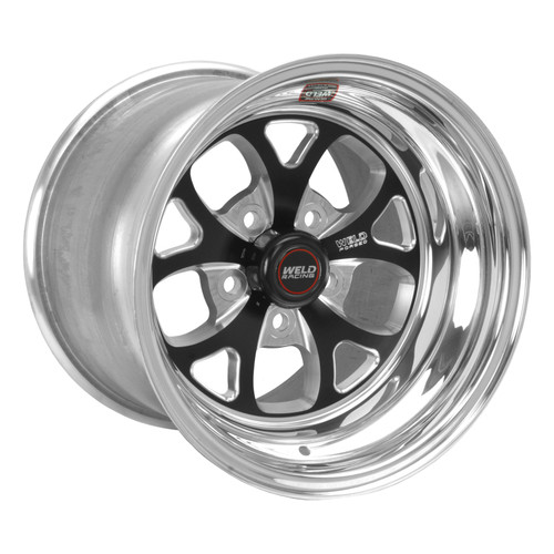Weld S76 15x8.275 / 5x4.75 BP / 3.5in. BS -29mm Offset Black Wheel 3.18ID Low Pad - 76LB-508B35A Photo - Primary