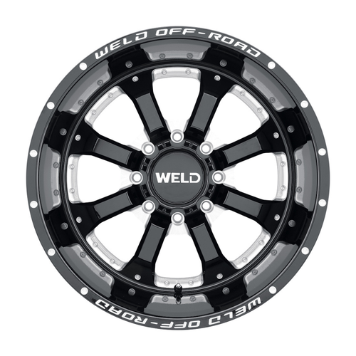 Weld Off-Road W125 20X10 Granada Eight 8X165.1 ET-18 BS4.75 Gloss Black MIL 125.1 - W12500082476 Photo - Close Up