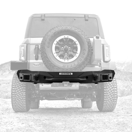 Go Rhino 21-24 Ford Bronco 2/4dr (Excl. Sport) Rockline Rear Full Width Bumper - 371400T Photo - Primary