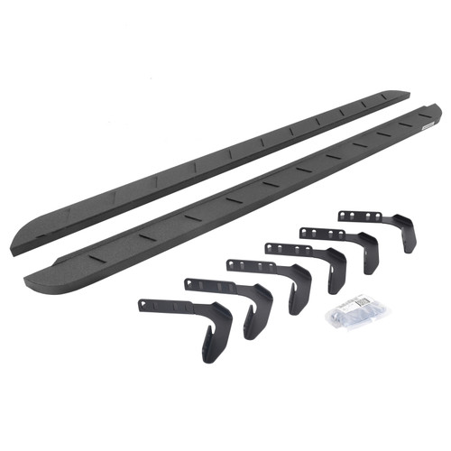 Go Rhino 99-16 Ford F-250 / F-350 CC 4DR RB10 Slim Running Boards Kit (w/Brackets) - Bedliner Coat - 63418087ST User 1