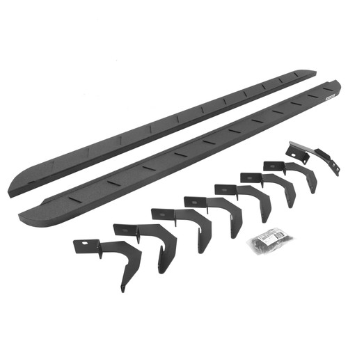 Go Rhino 15-22 GMC Canyon CC 4DR RB10 Slim Running Boards Kit (Incl. Brackets) - Bedliner Coating - 63423580ST User 1