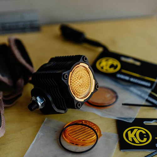 KC HiLiTES FLEX ERA 1 Performance Yellow Flood Beam Lens - 4266 Photo - lifestyle view