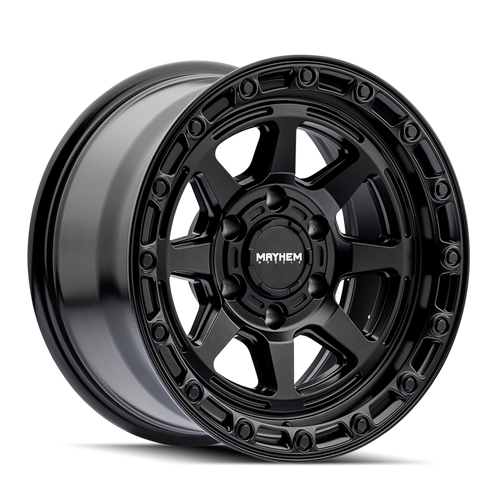 Mayhem 8306 Ridgeline 17x8.5 / 6x139.7 BP / 6mm Offset / 106.1mm Hub Satin Black Wheel - 8306-7883MB6 Photo - Primary