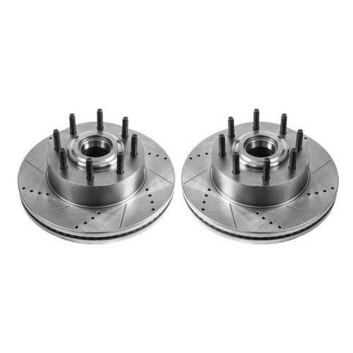 Power Stop 13-22 Ford F-350 Super Duty Front Drilled & Slotted Rotor - Pair - AR85169XPR Photo - Primary