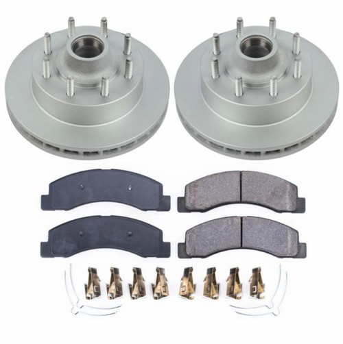 Power Stop 99-02 Ford F-350 Super Duty Front Z17 Coated Brake Kit - CRK1893 Photo - Primary