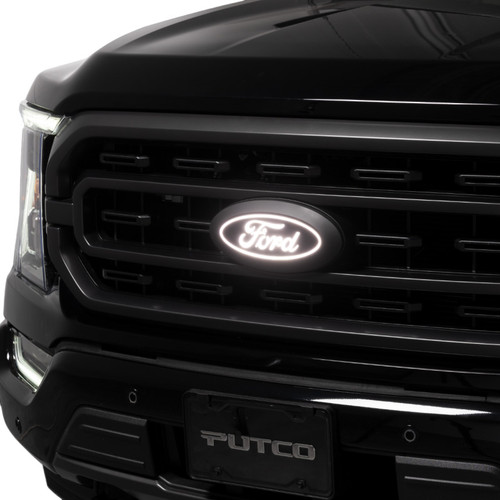 Putco 2023 Ford F-150 Front Luminix Ford LED Emblem - w/Camera CutOut w/o Spray Washer - 92606 Photo - Primary