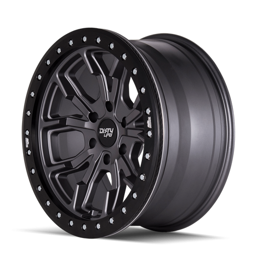 Dirty Life 9303 DT-1 17x9/5x114.3 BP/-12mm Offset/72.6mm Hub Matte Gunmetal Wheel - Beadlock - 9303-7965MGT12 Photo - Primary