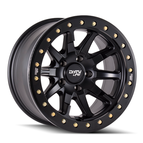 Dirty Life 9304 DT-2 17x9 / 5x127 BP / -12mm Offset / 78.1mm Hub Matte Black Wheel - Beadlock - 9304-7973MB12 Photo - Primary