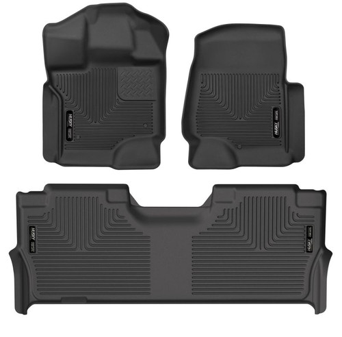Husky Liners 21-24 Ford F-150 SuperCrew Weatherbeater Black Front & 2nd Seat Floor Liners - 94121 Photo - Primary