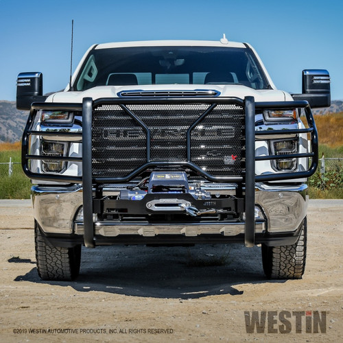 Westin Chevrolet Silverado 2500/3500 20-21 HDX Winch Mount Grille Guard - 57-93995 Photo - Mounted