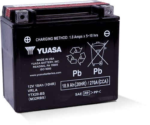 Yuasa YTX20-BS Maintenance Free AGM 12 Volt Battery (Bottle Supplied) - YUAM32RBS User 1