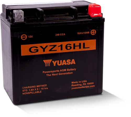 Yuasa GYZ16HL High Performance Maintenance Free AGM 12 Volt Battery - YUAM716GHL User 1