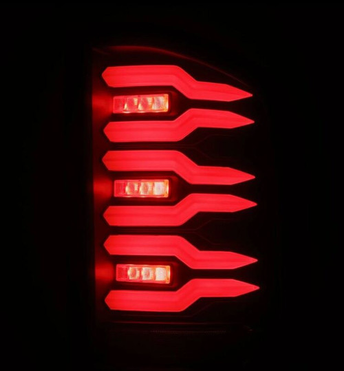 AlphaRex 07-14 Chevrolet Silverado 1500/2500HD/3500HD Luxx-Series LED Tail Lights Blk w/Smoked Lens - 620080 User 4