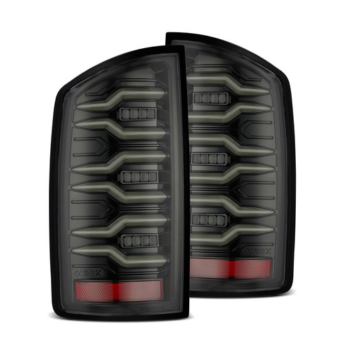 AlphaRex 02-06 Dodge Ram1500/03-06 Dodge Ram 2500/3500 Truck LUXX-Series LED Tail Lights Alpha-Black - 641020 Photo - Primary