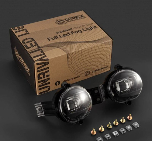 Alpharex 02-08 Dodge Ram 1500/03-09 Ram 2500/3500 DoubleTap Dual Color LED Proj Fog Lights - Wt/Ambr - 210005 Photo - Primary