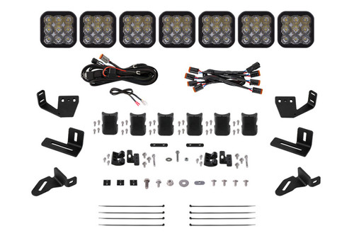 Diode Dynamics Prinsu/Sherpa Roof Racks- SS5 7-Pod CrossLink Mounting Kit Sport White Driving - DD7826 Photo - Primary