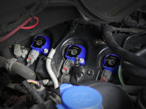 aFe 11-16 Ford F-150 Scorcher High-Performance Ignition Coil (6 Pack) - 77-92010-MC Photo - Mounted