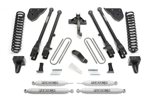 Fabtech 23-24 F250/350 4WD Diesel 4in 4 Link System w/ Coils and Performance Shocks - K2409 Photo - Primary