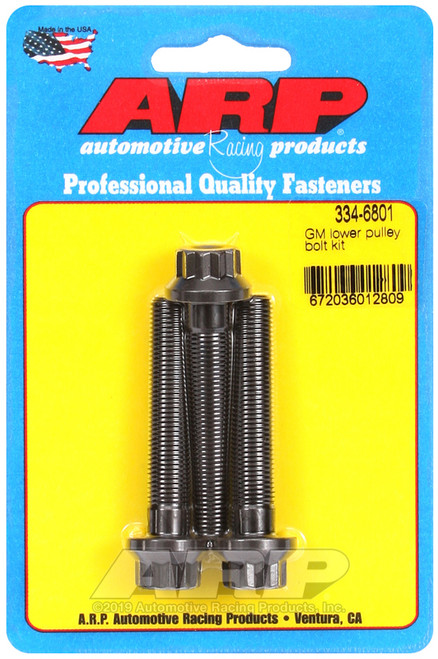 ARP GM Small Block / Big Block 3 Bolt 12pt Lower Pulley Bolt Kit - 334-6801 Photo - Primary