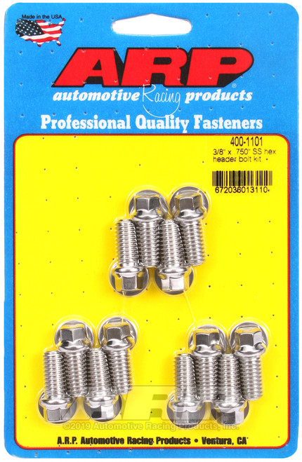 ARP 3/8 x .750 SS Hex Header Bolt Kit - 400-1101 Photo - Primary