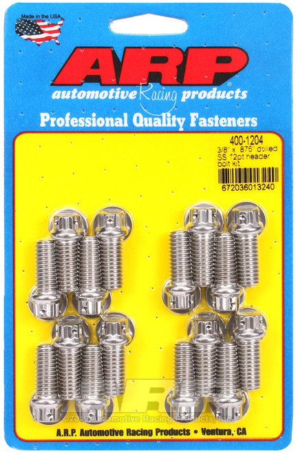 ARP 3/8 x .875 Drilled SS 12pt Header Bolt Kit - 400-1204 Photo - Primary