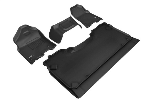 3D MAXpider 19-24 Dodge Ram 1500 Crew Cab W/ Bench Front Row Kagu Black Full Set (R1 3 PCS DESIGN) - L1DG02701509 Photo - Primary
